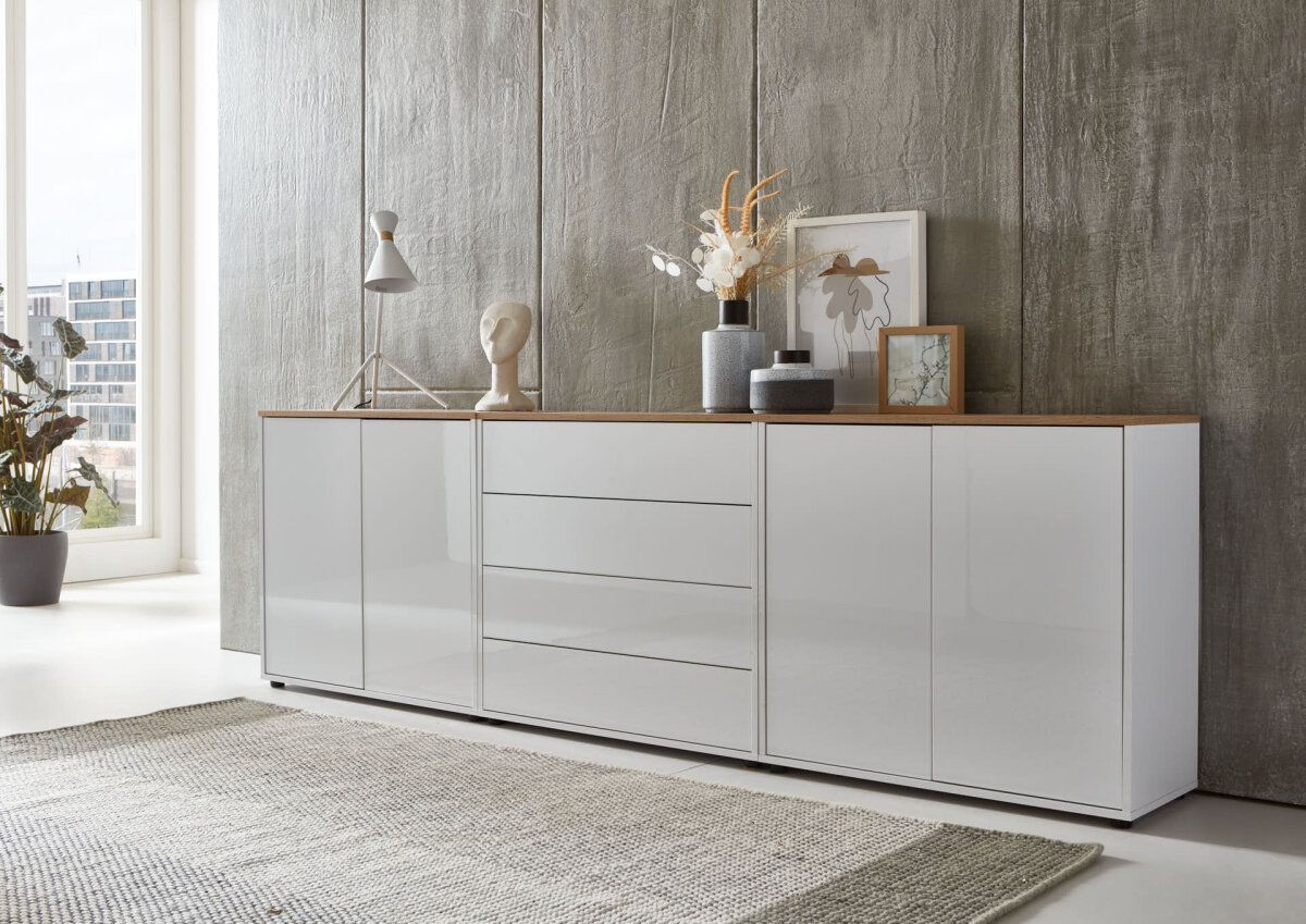 Kommode Sideboard Anrichte Car Möbel matt offers grau Kiefernholz