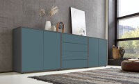 BMG Möbel Sideboard »Mailand Set 5« Kommode Anrichte Aktenschrank, verschiedene Farben griffloses Design mit push-to-open Beschlägen