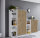 BMG Möbel abschließbare Regalwand/Schrankwand, Office Edition Set 4, in verschiedene Farben