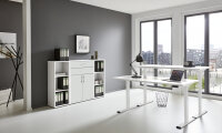 BMG Möbel Büromöbel-Set, e-Office Edition Set 13, Schreibtisch höhenverstellbar, 138 cm, in verschiedenen Farben