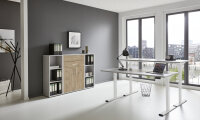 BMG Möbel Büromöbel-Set, e-Office Edition Set 13, Schreibtisch höhenverstellbar, 138 cm, in verschiedenen Farben