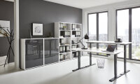 BMG Möbel Büromöbel-Set, e-Office Edition Set 21, Schreibtisch höhenverstellbar, 138 cm, in verschiedenen Farben
