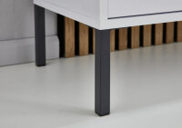 BMG Möbel Sideboard mit Metallfüße »Mailand Set 7«, grifflos, Korpus weiß matt und weiß lackierte Hochglanzfronten