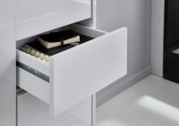 BMG Möbel Sideboard mit Metallfüßen »Mailand Set 8«, Korpus weiß matt und weiß lackierte Hochglanzfronten
