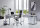 BMG Möbel Büromöbel-Set, Office Edition Set 0, Schreibtisch inklusive Rollcontainer abschließbar in lichtgrau/ weiß matt
