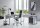 BMG Möbel Büromöbel-Set, Office Edition Set 5, grau/ anthrazit hochglanz